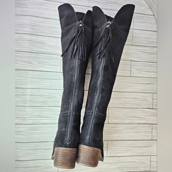 Gibson Latimer Ammelia Over the Knee Suede Boots in Black Size 6.5 - Picture 4 of 8